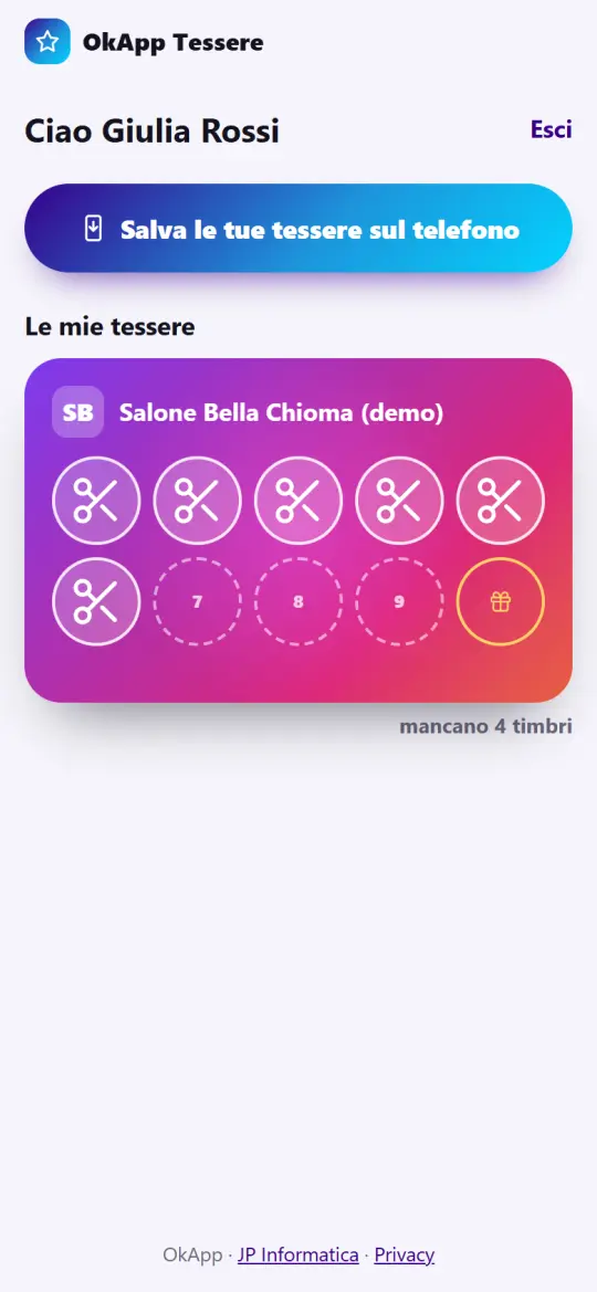 L'app OkApp Tessere